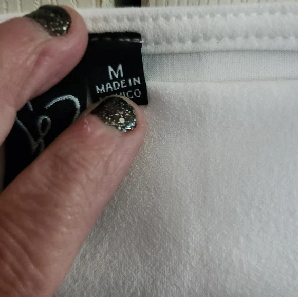 Womens Elegant White Sheer Sleeve Crop Top - Picture 5 of 10